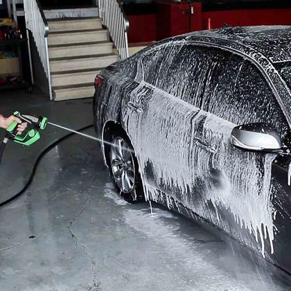 Imagem de Pistola De Limpeza 4X1 Espumante Dispense De Sabão Lava Jato Pulverização com Mangueira