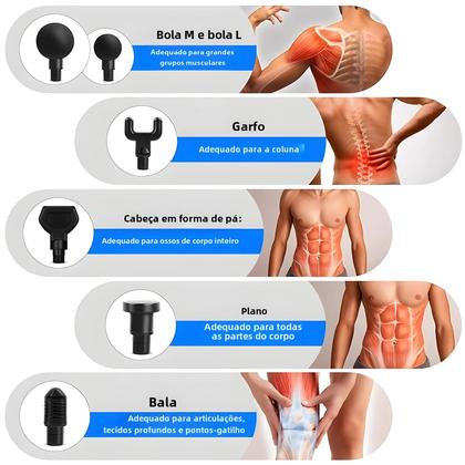 Imagem de Pistola de Massagem Portátil Phoenix A2 - Massageador de Tecido Profundo para Relaxamento Muscular