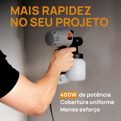 Imagem de Pistola de Pintura Elétrica 400W 127V 800ml Pró Euro