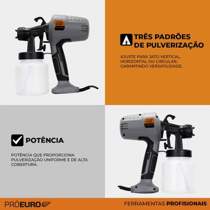 Imagem de Pistola de Pintura Elétrica 400W 127V 800ml Pró Euro