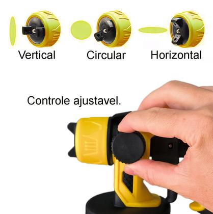 Imagem de Pistola De Pintura Elétrica e Pulverizador De Tinta 210W A Bateria 21v Bivolt 800ml Bico Ajustável