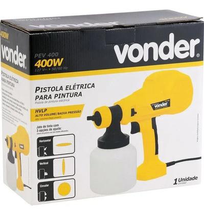 Imagem de Pistola De Pintura Elétrica Pev400 800ml Vonder Amarelo 220v