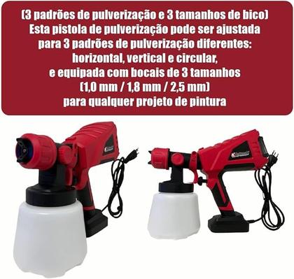 Imagem de Pistola De Pintura Elétrica Pulverizador 800w Bico Metal