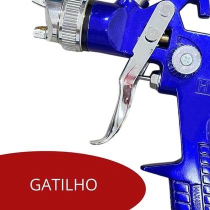 Imagem de Pistola de Pintura Gravidade HVLP Bico 1,4 MM 600ML EVPPHVLP600-1B EVALD