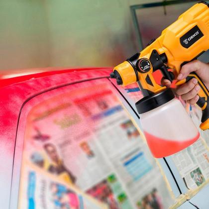 Imagem de Pistola de Pintura Pulverizadora 220v HVLP Elétrica 550W 800ml 3 Bicos e Acessórios DEKO DKSG55K1