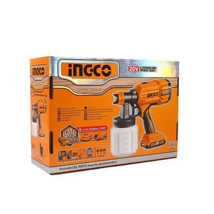 Imagem de Pistola de pintura pulverizadora 800ml ingco com bateria íon-lítio 20v e carregador csgli20406