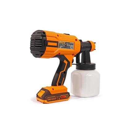 Imagem de Pistola de pintura pulverizadora 800ml ingco com bateria íon-lítio 20v e carregador csgli20406