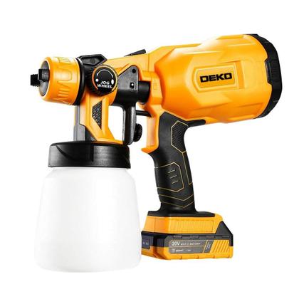Imagem de Pistola de Pulverização Elétrica 20V Reservatório 800ml 30000rpm 3 Bicos Com Carregador Acessórios Deko