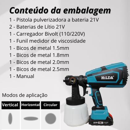 Imagem de Pistola de pulverização elétrica para pintura sucção Hilda Pulverizador bico de metal LDPQ1  Eletrica Maquina do 1L 500W