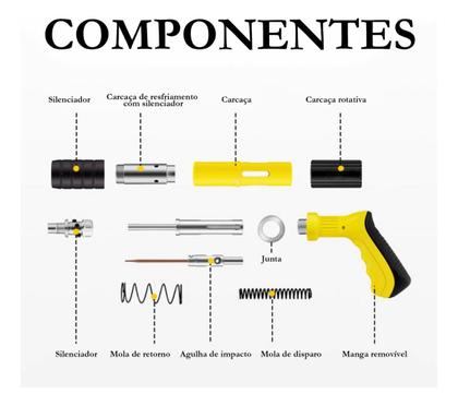 Imagem de Pistola Finca Pino Ferramenta Fixação Rebite Multifuncional