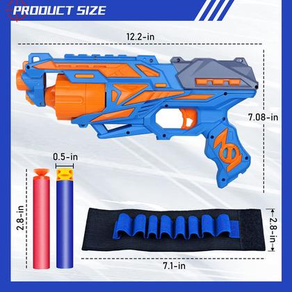 Imagem de Pistola lanzadora de espuma de juguete POKONBOY con 2 pulseras y 80 dardos