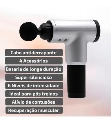 Imagem de Pistola Massageadora Profissional Fascial Gun Acabar com Dores