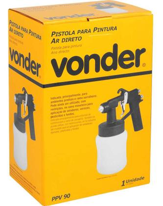 Imagem de Pistola P Pintura Pulverização Elétrica Sucção Ppv 90 Vonder