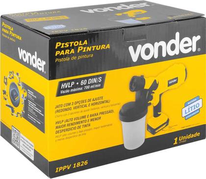 Imagem de Pistola Para Pintura a Bateria Intercambiável 18V - IPPV 1826 - Vonder