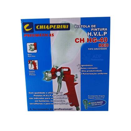 Imagem de Pistola Pintura Gravidade Hvlp 600ml CH HG-40 Chiaperini