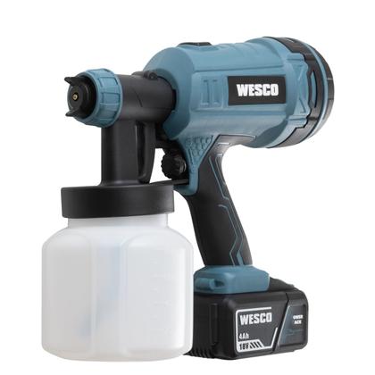 Imagem de Pistola Pintura Sem Fio Profissional + Bateria 2ah E Carregador 18v Pintura Automotiva Parede Portão
