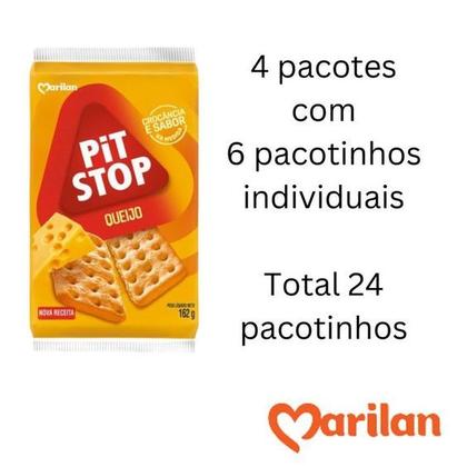 Imagem de Pit Stop Bolacha Salgada Sabor Queijo Crocante 24 Pacotinhos