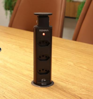 Imagem de Pix Torre de Tomada Preta C/3 Tomadas 3.650.7297