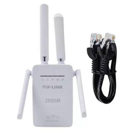 Imagem de PixLink WR09 Repetidor de Sinal WiFi 2800mts Branco Bivolt