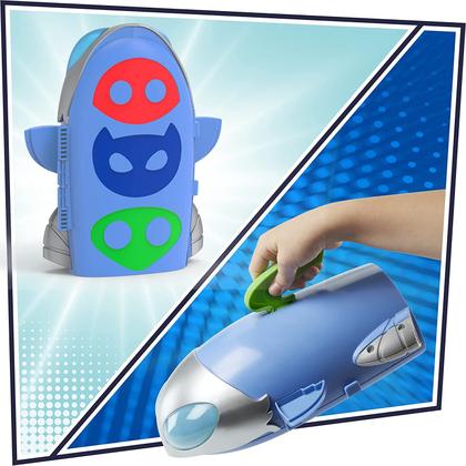 Imagem de PJ Masks 2-in-1 HQ Playset, Headquarters e Rocket Preschool Toy for Kids Ages 3 and Up, inclui Catboy Action Figure e Cat-Car Vehicle