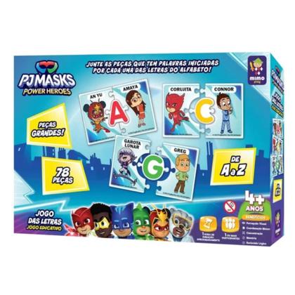 Imagem de Pj Masks Quebra Cabeça Educativo Alfabeto Letras 78 Peças