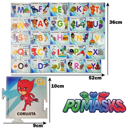 Imagem de PJ Masks Quebra Cabeça Gigante Alfabeto 26Pç Educativo