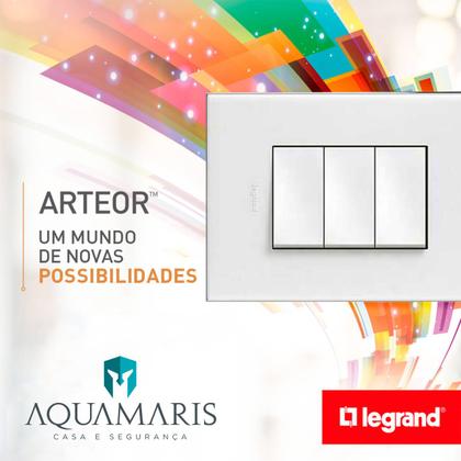 Imagem de Placa 1+1 Postos 4x2 2 Módulos Branco Arteor Legrand 582564B