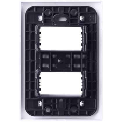 Imagem de Placa 2 Postos Afastados Tramontina Giz Com Suporte Branco Soft Touch Tramontina