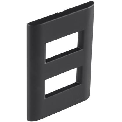 Imagem de Placa 2 Postos Afastados Tramontina Giz Com Suporte Preto Soft Touch Tramontina