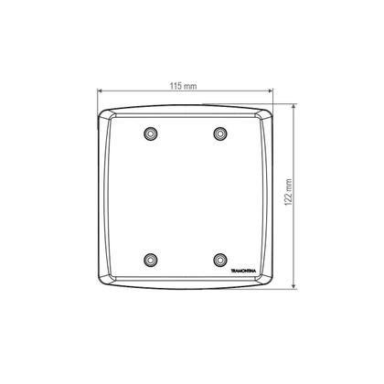 Imagem de Placa 2 Postos Horizontal 4x4 Tramontina Lux Branca