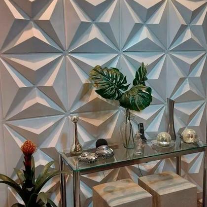 Imagem de Placa 3d Decorativa Revestimento Autocolante Plástico PVC Auto Relevo Bruxelas Estrelar