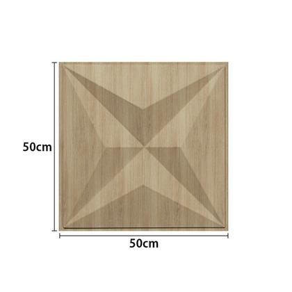 Imagem de Placa 3D Geométrica Bruxelas De Madeira Clara Revestimento Para Parede