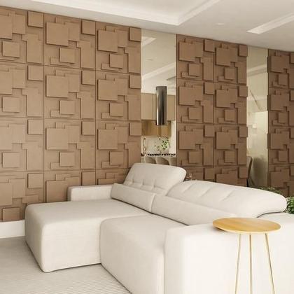 Imagem de Placa 3D Revestir Parede Alto Impacto Lavável Revestimento