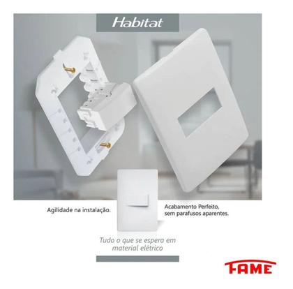 Imagem de Placa 4x2 03 Módulos Com Suporte SH  - Fame