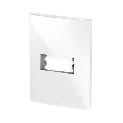 Imagem de Placa 4X2 1 Módulo Horizontal Branco Inova Pro 85000 Alumbra