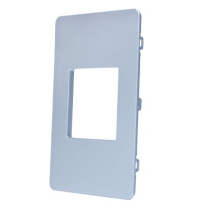 Imagem de Placa 4x2 2 Modulos Horizontal N1372.1 PR Prata, Linha Unno Life, ABB