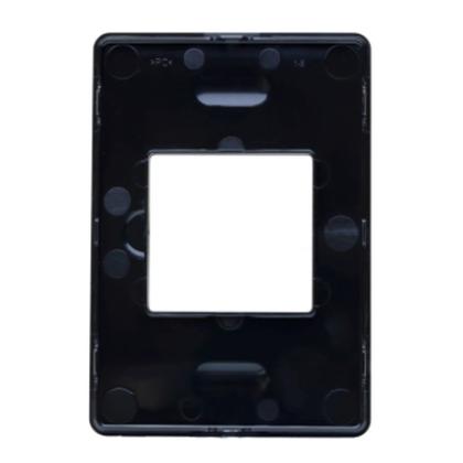 Imagem de Placa 4x2 2 Modulos Horizontal N1372.1 PT Preta, Linha Unno Life, ABB