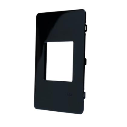 Imagem de Placa 4x2 2 Modulos Horizontal N1372.1 PT Preta, Linha Unno Life, ABB