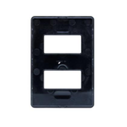 Imagem de Placa 4x2 2 Modulos Separados Horizontal N1372.2 GF Grafite, Linha Unno Life, ABB