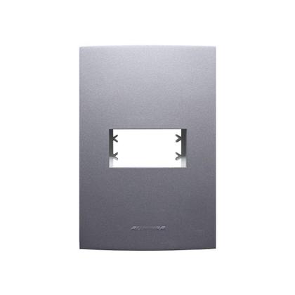 Imagem de Placa 4x2 c/ Suporte p/ 1 Módulo Inova Pro Class Grafite Alumbra