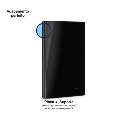 Imagem de Placa 4x2 Cego com Suporte Ebony Infiniti