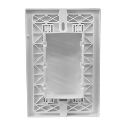 Imagem de Placa 4x2 i9 Cega Ilumi Tampa Espelho Cobertura Tomada Acabamento Elétrico Branco Fosco Lisa