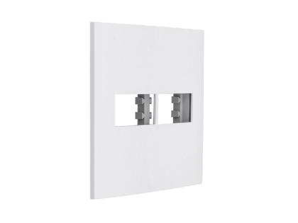 Imagem de Placa 4x4 2 Módulo Com Suporte Branco Inova Pro 85004 Alumbra