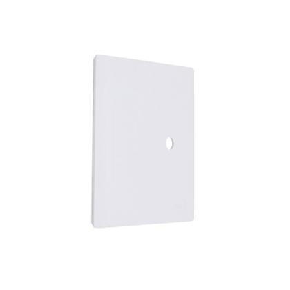 Imagem de Placa 4x4 Com 1 Furo + Suporte Branco - Novara 