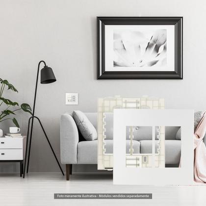 Imagem de Placa 4x4 com Suporte 6 Postos Branco Fosco Clean MarGirius