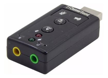 Imagem de Placa Adaptador De Som Usb 7.1 Canais 3d Adaptador Audio Pc
