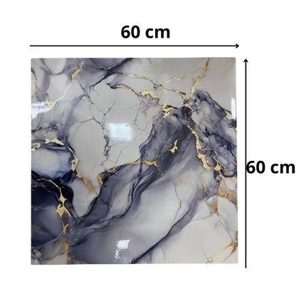 Imagem de Placa Adesiva Marmore 3D Kit 10 uni Papel de Parede Autocolante Obra Reforma Casa Quarto Sala Cozinha Ambiente Moderno