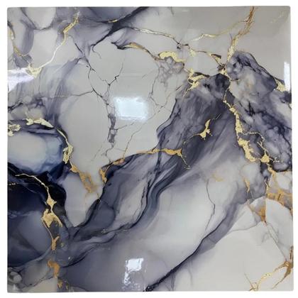 Imagem de Placa Adesiva Marmore 3D Kit 10 uni Papel de Parede Autocolante Obra Reforma Casa Quarto Sala Cozinha Ambiente Moderno