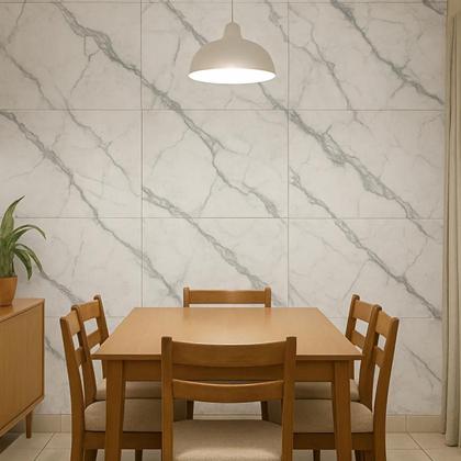 Imagem de Placa Adesiva Marmore 3D Kit 10 uni Papel de Parede Autocolante Obra Reforma Decoraçao Casa Ambiente Cozinha Banheiro