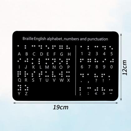 Imagem de Placa alfabética em braille Gosknor 19x12cm Raised Dots Auxiliar didático